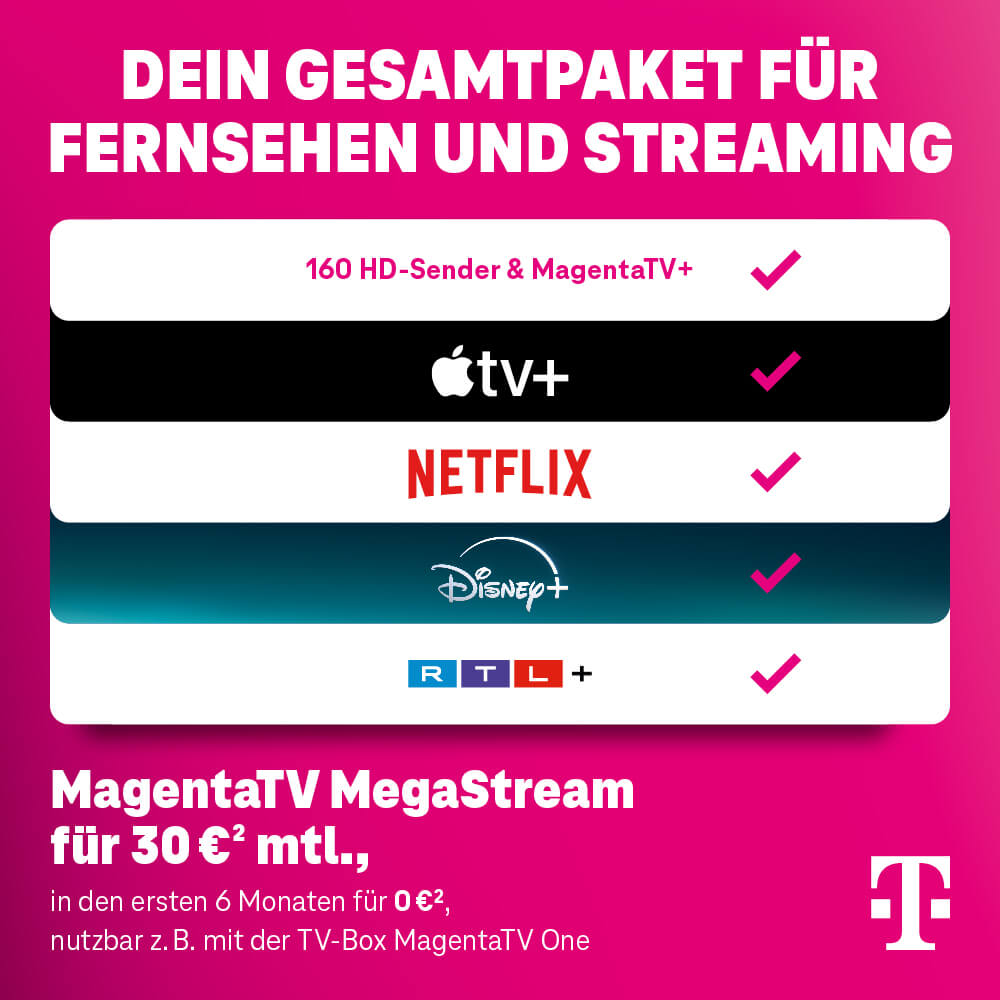 Angebot MagentaTV MegaStream Telekom neu