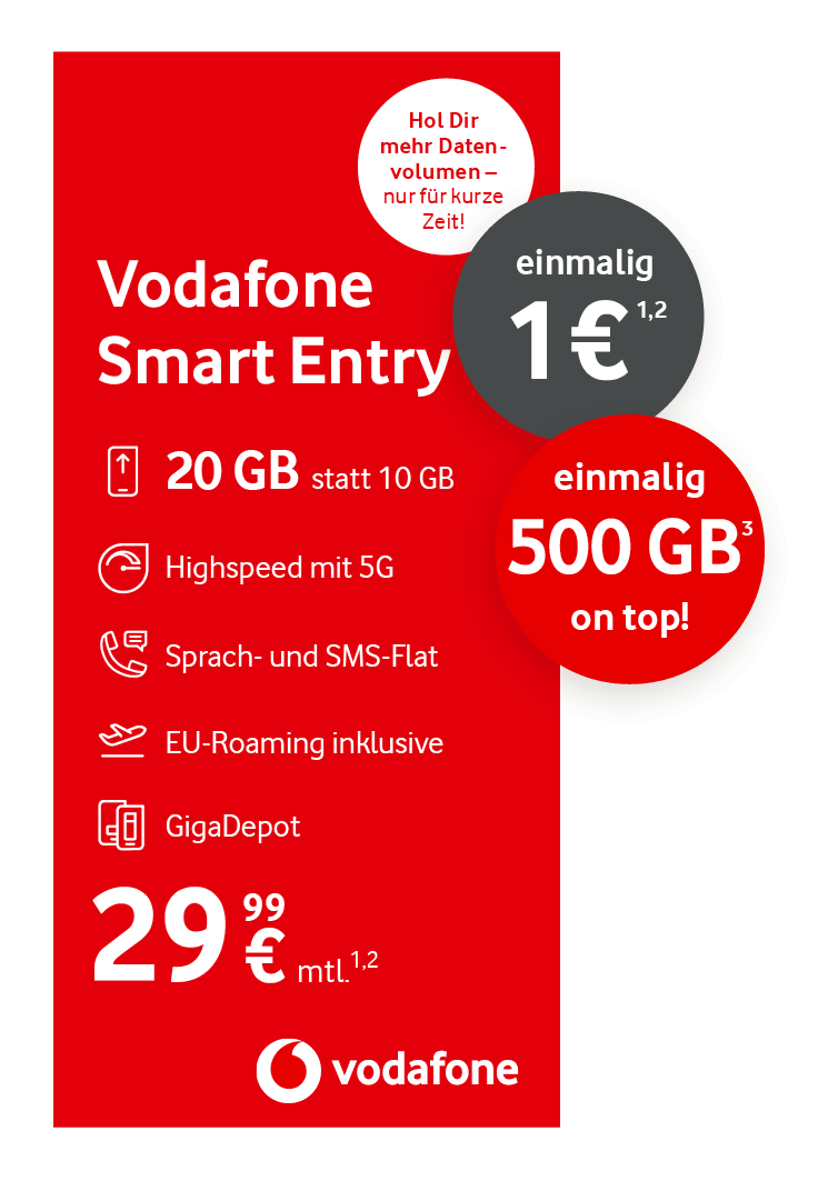 Vodafone-Werbegrafik für den Tarif