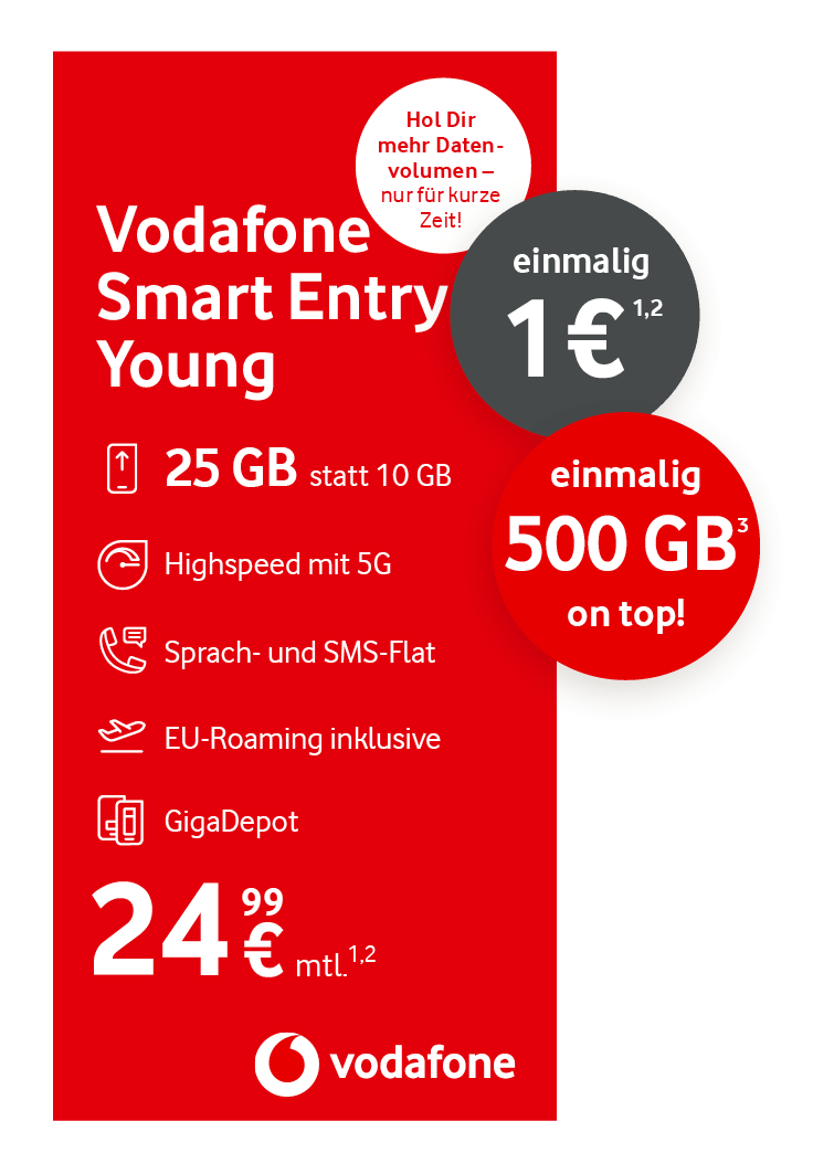 Vodafone-Werbegrafik für den Tarif